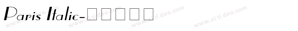 Paris Italic字体转换